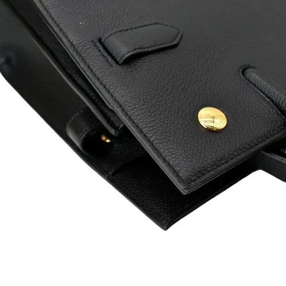 BURBERRY  Title Leather Tote Bag Black - Picture 6 of 13